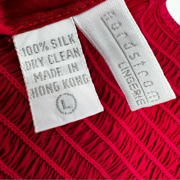Vintage Nordstrom’s Lingerie Silk bustier Corset Strapless Top With Boning Red - Picture 7 of 9